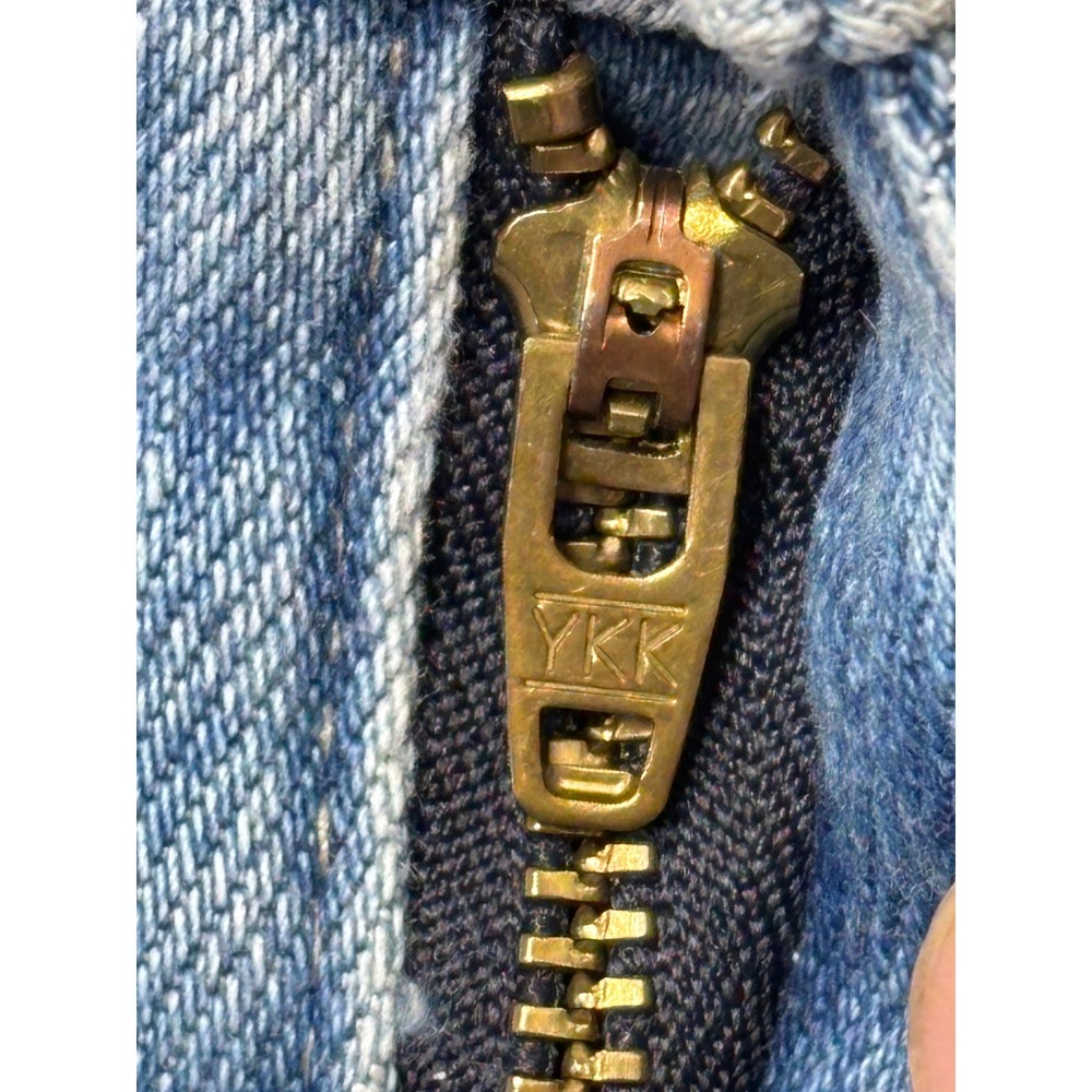 Just Black Denim Flare Jeans Womens 28X33 Light Wash High Rise Made in USA - Picture 3 of 14